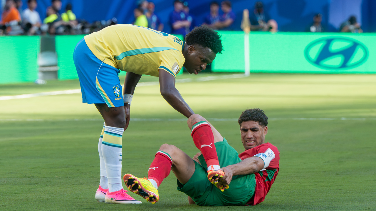 Vinicius Junior i aktion for Brasilien
