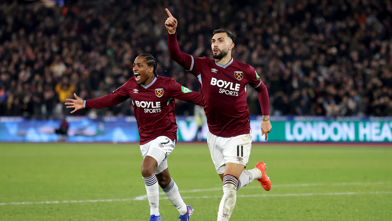 Joueurs de West Ham célébrant lors de la victoire en FA Cup contre Queens Park Rangers