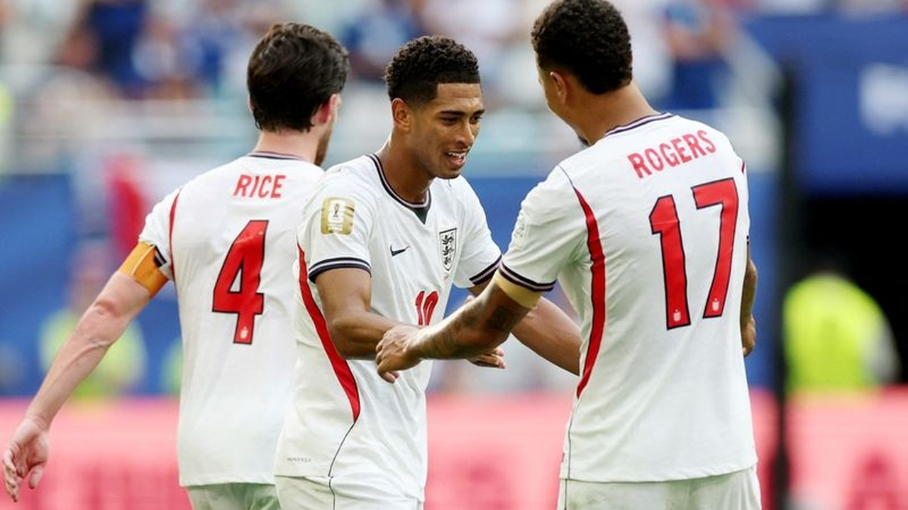 Englands spillere fejrer under VM-bronzekampen