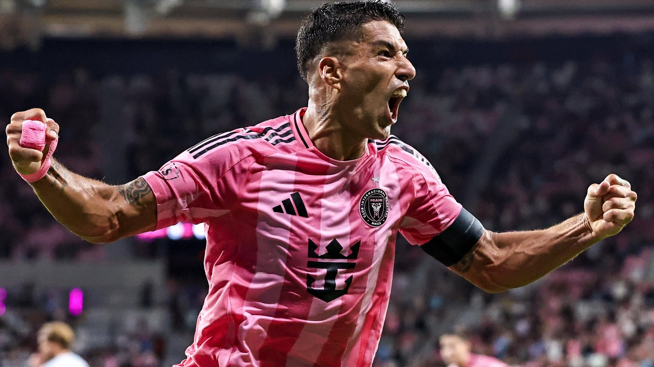 Luis Suárez feirer et mål med Inter Miami-lagkamerater