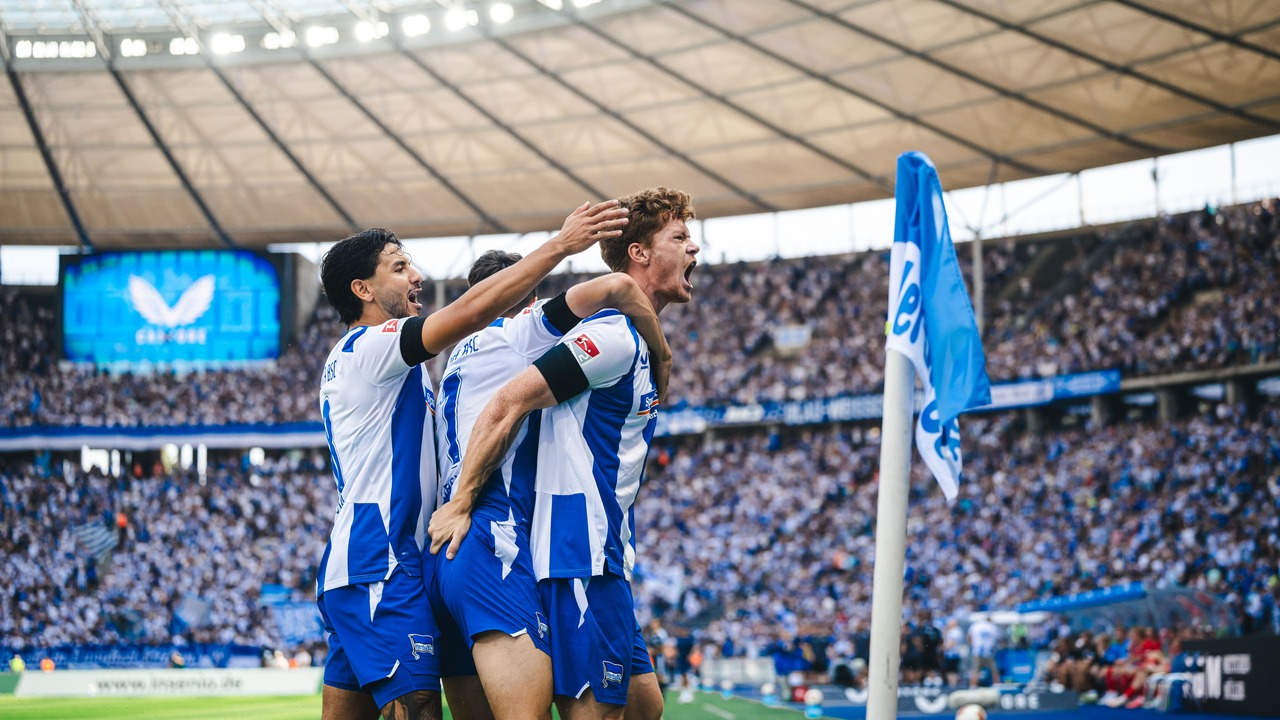 Hertha scorede tre mål i første halvleg i en 4-1 sejr over Heidenheim