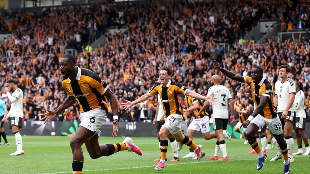 Hull City markerer deres Premier League-comeback med en sejr på to mål over Manchester United
