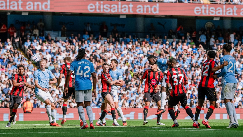 Manchester City besegrade Bournemouth med 2-1 trots sent tryck