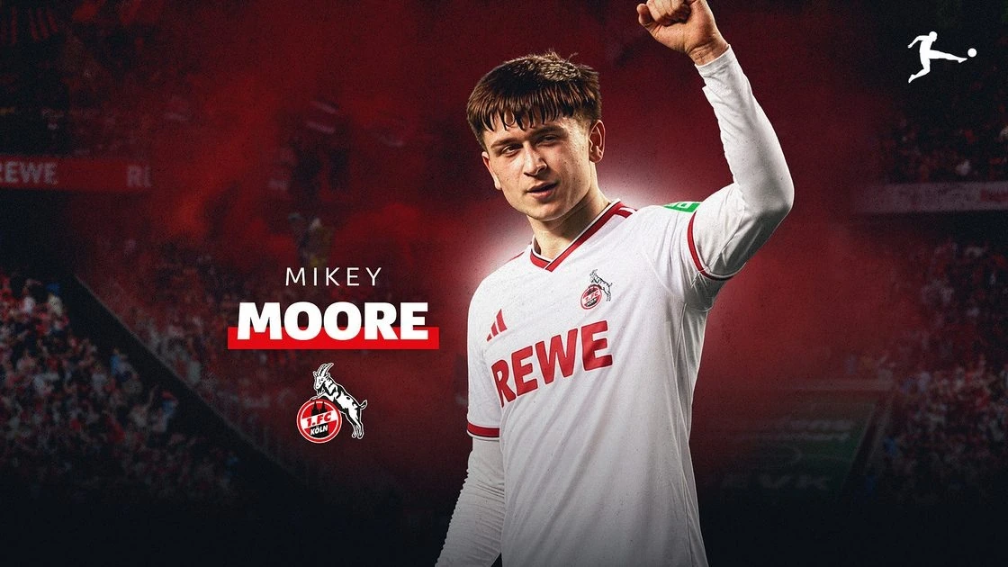 Støttebillede til Köln henter Mikey Moore efter hans syvmålssæson hos Rangers